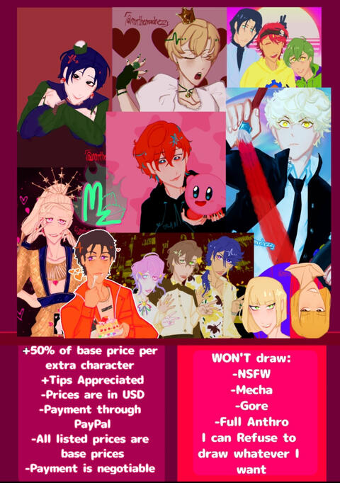 Commission info and rules